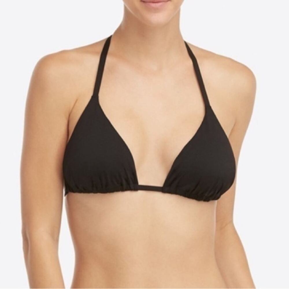 NWT SPANX BLACK TRIANGLE BIKINI TOP SZ L